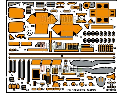 Pz.Kpfw.35(T) Detail Up Set With Stowage (For Academy 1/35) - image 3