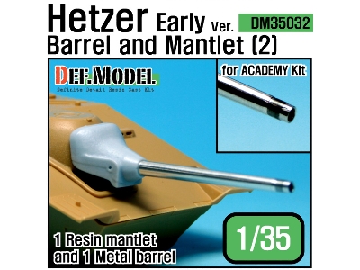 Hetzer Early Version Barrel Mantlet Set 2(For Academy 1/35) - image 1