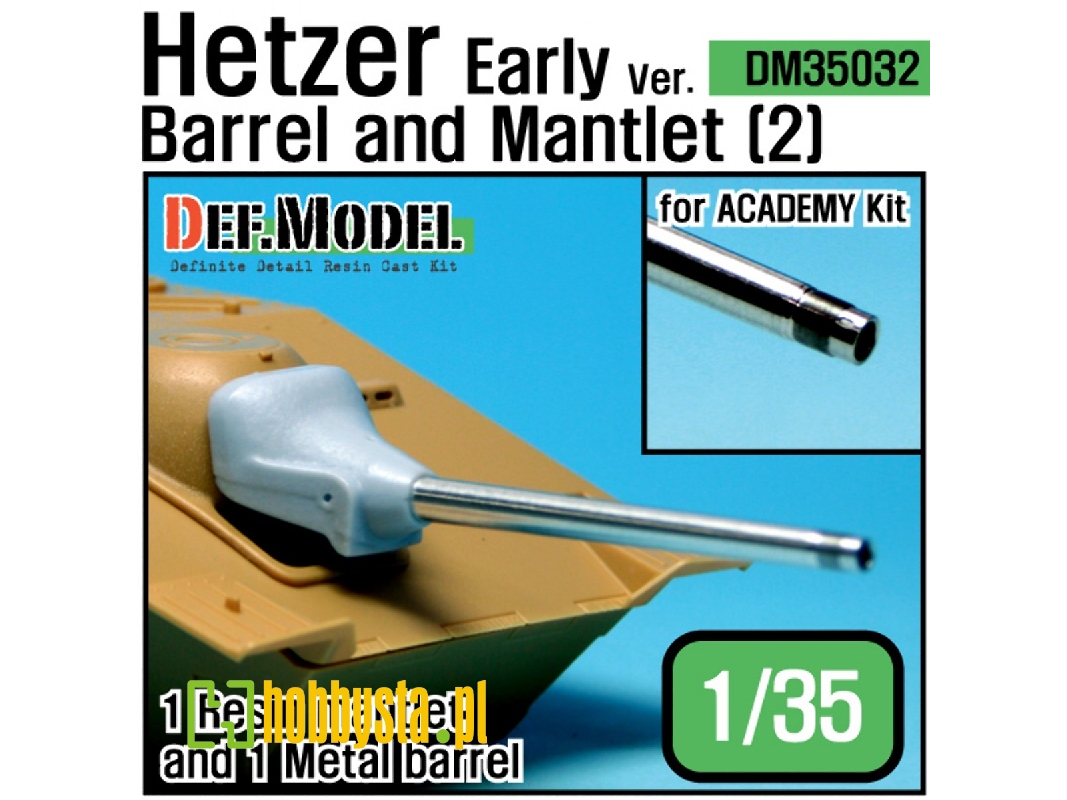 Hetzer Early Version Barrel Mantlet Set 2(For Academy 1/35) - image 1