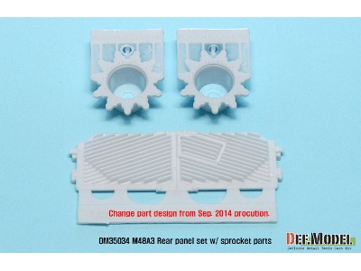 M48a3 Rear Panel W/ Sproket Parts Set(For Dragon M48a3 1/35) - image 3