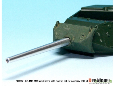 Us M10 3-inch Gun Metal Barrel With Mantlet Set (For Academy 1/35) - image 3