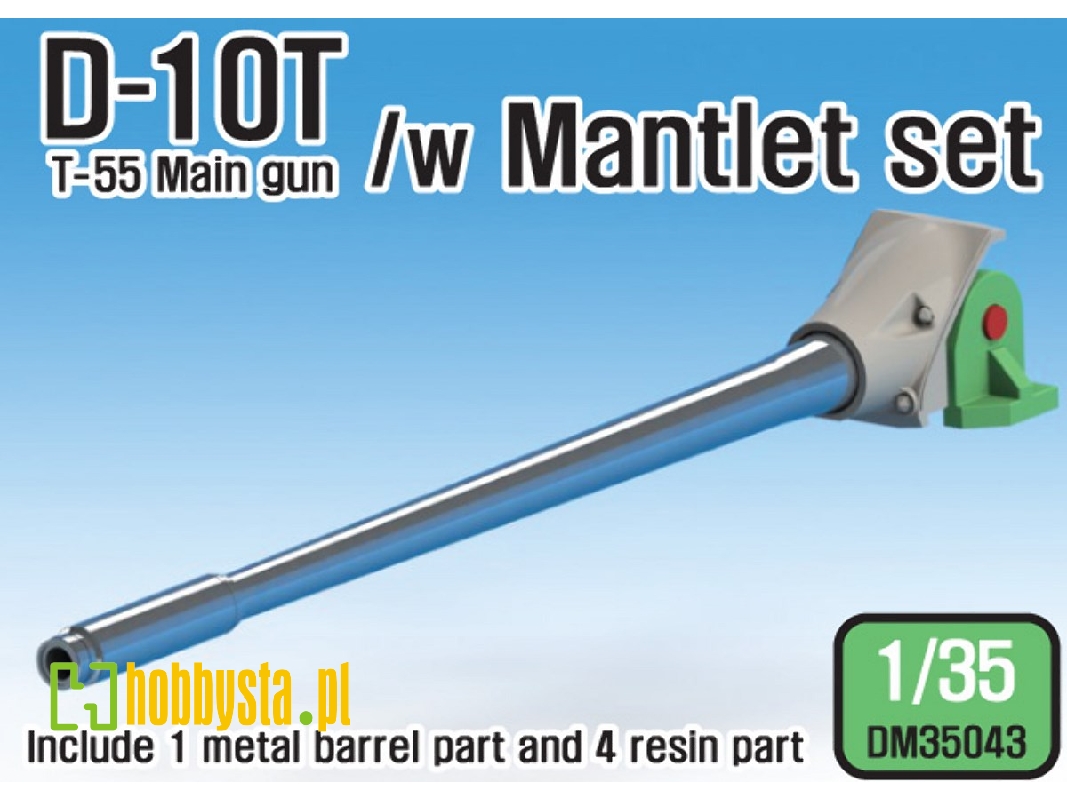 T-54/55 D-10t 100mm Metal Barrel /W Mantlet ( For 1/35 Tamiya T-55a) - image 1