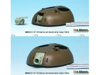 T-54/55 D-10t 100mm Metal Barrel /W Mantlet ( For 1/35 Tamiya T-55a) - image 4