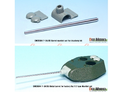 T-34/85 Metal Barrel/Mantlet Set (For Academy 1/35) - image 2