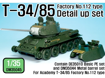T-34/85 Factory No.112 Detail Up Set (For Academy 1/35) - image 1