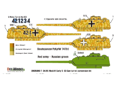 T-34/85 S-53 Gun Factory No.112 Early Turret Set (For Academy 1/35) - image 3