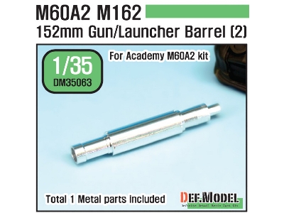 Us M60a2 M162 Metal Gun Barrel 2 (For Academy 1/35) - image 1