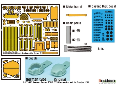 German Panzer 739(F) S35 Conversion Set (For Tamiya 1/35) - image 2