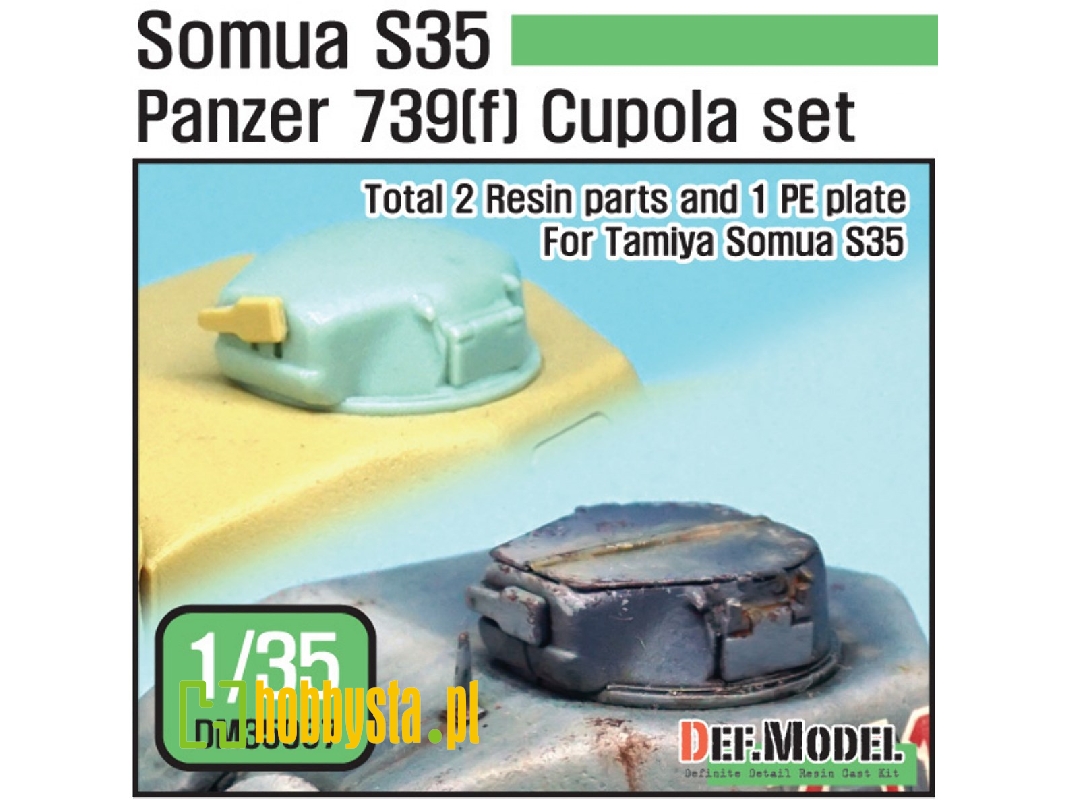 German Panzer 739(F) S35 Cupola Set (For Tamiya 1/35) - image 1 German Panzer 739(F) S35 Cupola Set (For Tamiya 1/35) - image 1