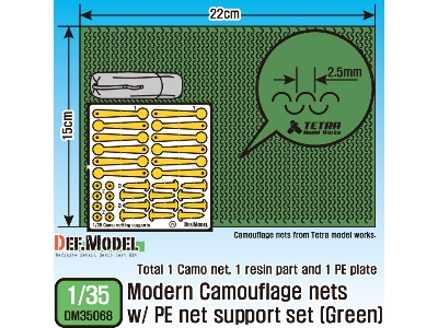 Modern Camouflage Net W/Net Support Set(1) -green - image 1
