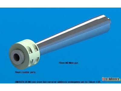 Us M3 Lee/Grant Gun Barrel W/ Additional Toolbox Set (For Takom 1/35) - image 13