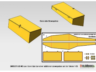 Us M3 Lee/Grant Gun Barrel W/ Additional Toolbox Set (For Takom 1/35) - image 16