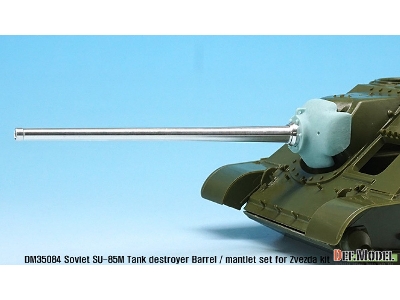 Soviet Su-85m Tank Destroyer Barrel / Mantlet Set (For Zvezda Su-100 Kit) - image 5