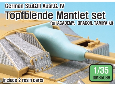 Wwii German Stug.Iii/Iv Cast Mantlet Set (For 1/35 Academy, Dragon, Tamiya Kit) - image 1