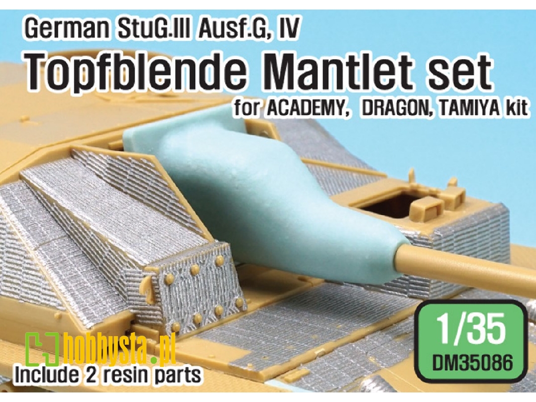 Wwii German Stug.Iii/Iv Cast Mantlet Set (For 1/35 Academy, Dragon, Tamiya Kit) - image 1