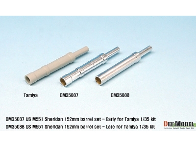 Us M551 Sheridan 152mm Barrel Set- Early (For 1/35 Tamiya Kit) - image 6