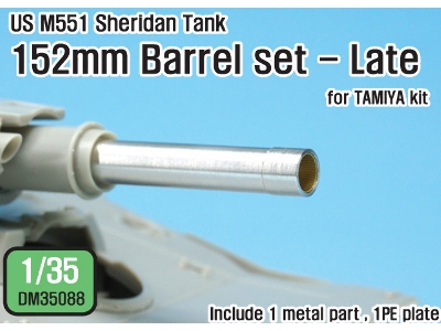 Us M551 Sheridan 152mm Barrel Set- Late (For 1/35 Tamiya Kit) - image 1