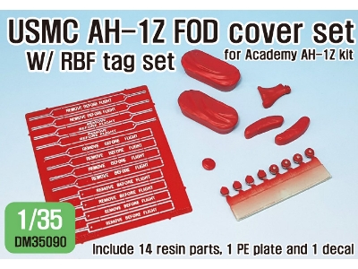 Usmc Ah-1z Fod Cover W/ Rbf Tag Pe Set (For 1/35 Ah-1z Academy Kit) - image 1