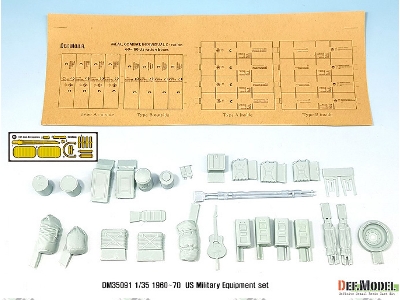 Us '60~70eraus Military Equipment Set (For 1/35 Tank/ Vehicles Kit) - image 2