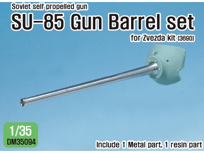 Soviet Su-85 Tank Destroyer Barrel / Mantlet Set ( For 1/35 Zvezda Kit) - image 1