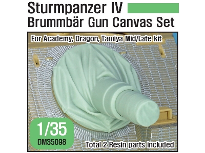 German Sturmpanzer Iv Brummbar Mid/Late Main Gun Canvas Cover Set - image 1