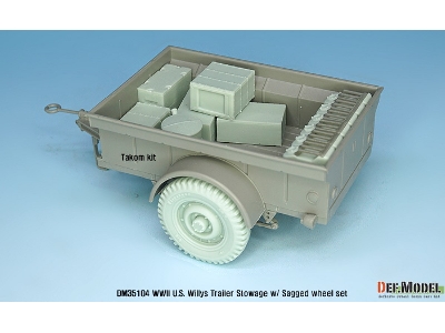Ww2 Us Willys Jeep Trailer Stowage Set (For Takom, Italeri, Bronco Kit 1/35) - image 3