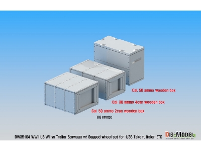 Ww2 Us Willys Jeep Trailer Stowage Set (For Takom, Italeri, Bronco Kit 1/35) - image 8