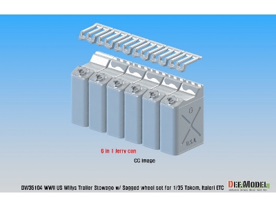 Ww2 Us Willys Jeep Trailer Stowage Set (For Takom, Italeri, Bronco Kit 1/35) - image 10