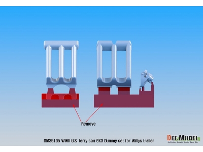 Ww2 Us Jeery Can Dummy Set (For Jeep Trailer Kit 1/35) - image 3