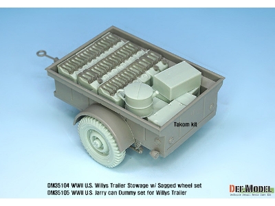 Ww2 Us Jeery Can Dummy Set (For Jeep Trailer Kit 1/35) - image 7
