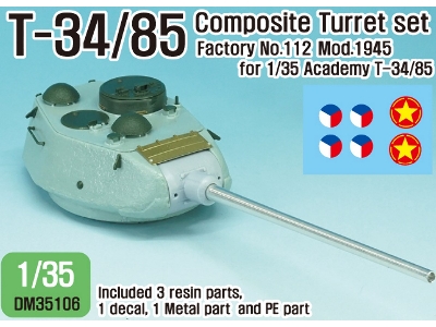 T-34/85 Fac No.112 Mod.1945 Turret Set (For Academy T-34/85 Factory No.112) - image 1