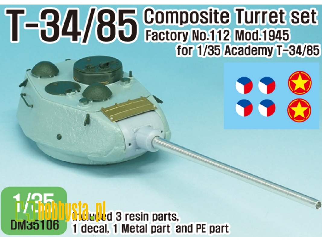 T-34/85 Fac No.112 Mod.1945 Turret Set (For Academy T-34/85 Factory No.112) - image 1