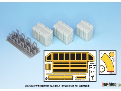 Ww2 German Pz.Iii D.A.K Jerrycan Dummy Set (For Pz.Iii Tank 1/35) - image 2
