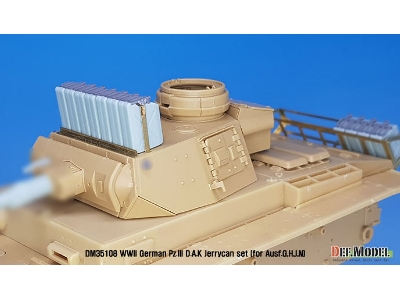 Ww2 German Pz.Iii D.A.K Jerrycan Dummy Set (For Pz.Iii Tank 1/35) - image 5
