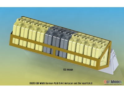 Ww2 German Pz.Iii D.A.K Jerrycan Dummy Set (For Pz.Iii Tank 1/35) - image 11