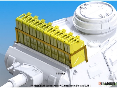 Ww2 German Pz.Iii D.A.K Jerrycan Dummy Set (For Pz.Iii Tank 1/35) - image 14