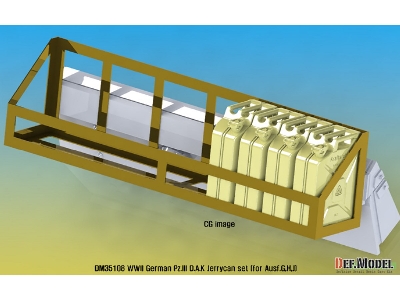 Ww2 German Pz.Iii D.A.K Jerrycan Dummy Set (For Pz.Iii Tank 1/35) - image 16