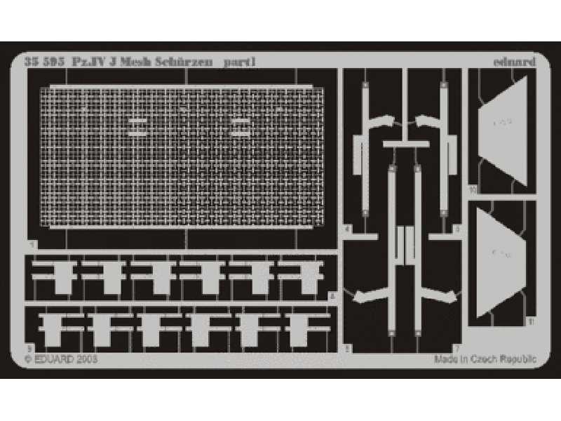 Schurzen mesh Pz. IV Ausf. J 1/35 - Tamiya - image 1