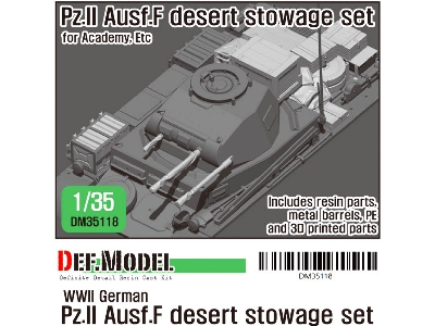 Wwii German Pz.Ii Ausf.F Desert Stowage Set - image 1