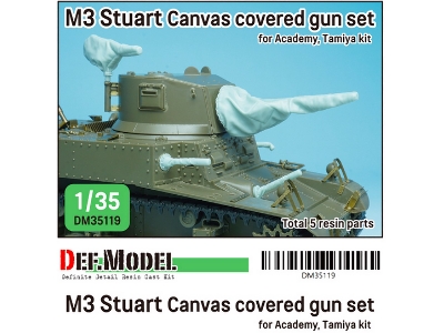Wwii Us M3 Stuart Canvas Covered Gun Set - image 1