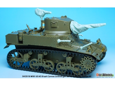 Wwii Us M3 Stuart Canvas Covered Gun Set - image 6