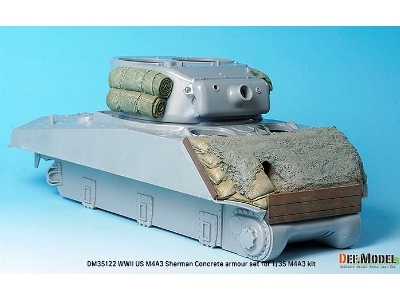 Wwii Us M4a2/A3 Sherman Concrete 47&#186; Front Armour (For 1/35 M4a2/A3 Kit) - image 7