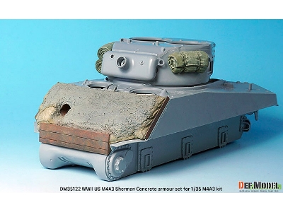 Wwii Us M4a2/A3 Sherman Concrete 47&#186; Front Armour (For 1/35 M4a2/A3 Kit) - image 8