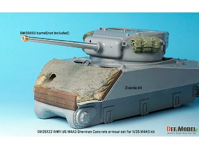 Wwii Us M4a2/A3 Sherman Concrete 47&#186; Front Armour (For 1/35 M4a2/A3 Kit) - image 9