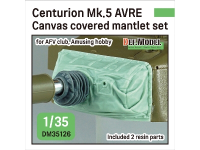 Centurion Mk.5 Avre Canvas Covered Mantlet Set (For Afv Club, Amusing Hobby Kit) - image 1