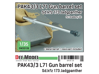 Wwii German Jagdpanther Pak43/3 L71 Gun For Academy Kit - image 1