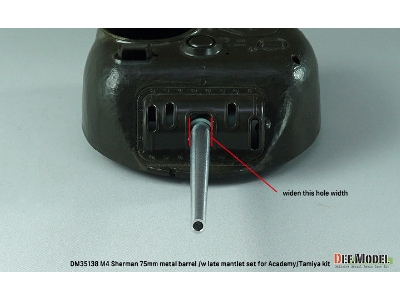 M4 Sherman 75mm Main Gun W/ Mantlet (For Academy/Tamiya) - image 9