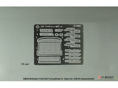 Modern Fj43 Suv - Front Grill Set (1) Early (For Ak Interactive) - image 5