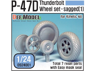 P-47d Thunder Bolt Wheel Set 1 (For Kinetic 1/24) - image 1