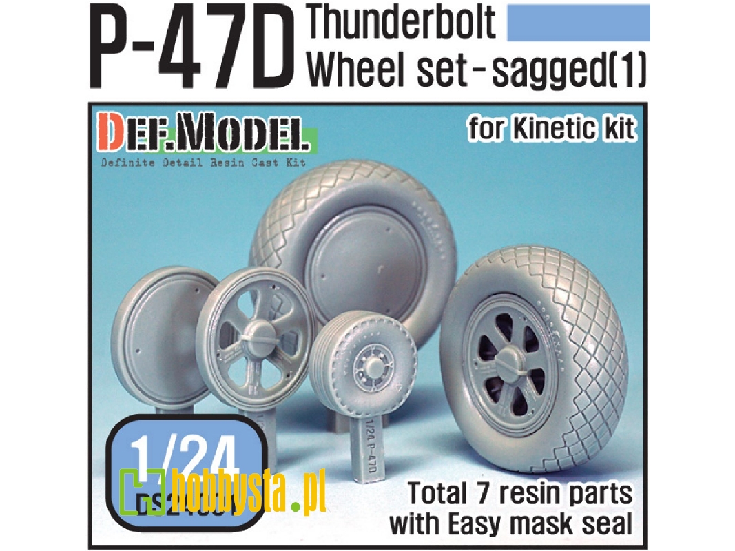 P-47d Thunder Bolt Wheel Set 1 (For Kinetic 1/24) - image 1